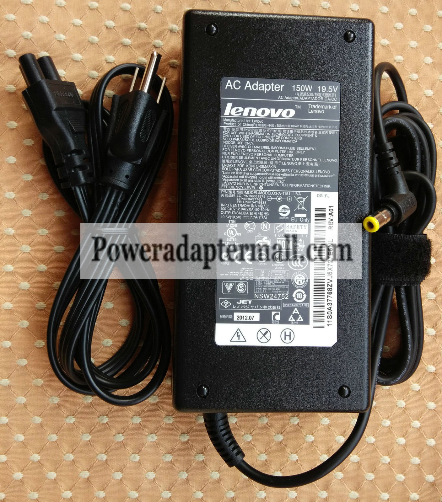 150W 19.5V 7.7A Lenovo ThinkCentre M91P PC desktop AC Adapter 150W 19.5V 7.7A Lenovo ThinkCentre M91P PC desktop AC Adapter